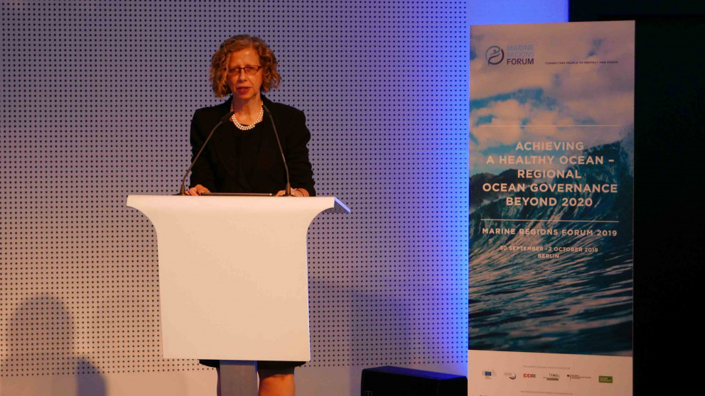 Inger Andersen, Executive Director of the United Nations Environment Programme UNEP, addresses the conference.