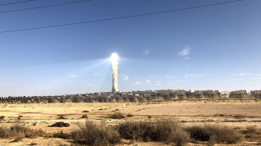 Ashalim Concentrated Solar Power plant in the Negev desert in Israel